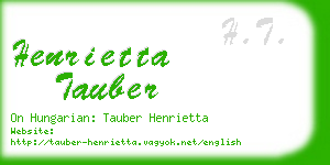 henrietta tauber business card